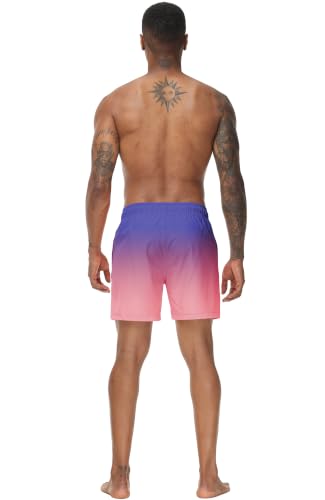 Image of Tyhengta Men's Swim Trunks Quick Dry Beach Shorts with Zipper Pockets and Mesh Lining