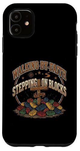 Walking By Faith Stepping On Blocks �N���X�`���� �}�} �X�}�z�P�[�X iPhone 11 �p