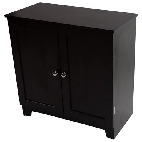 Redmon Contemporary Country Double Door Linen Storage Cabinet, Espresso - image 7