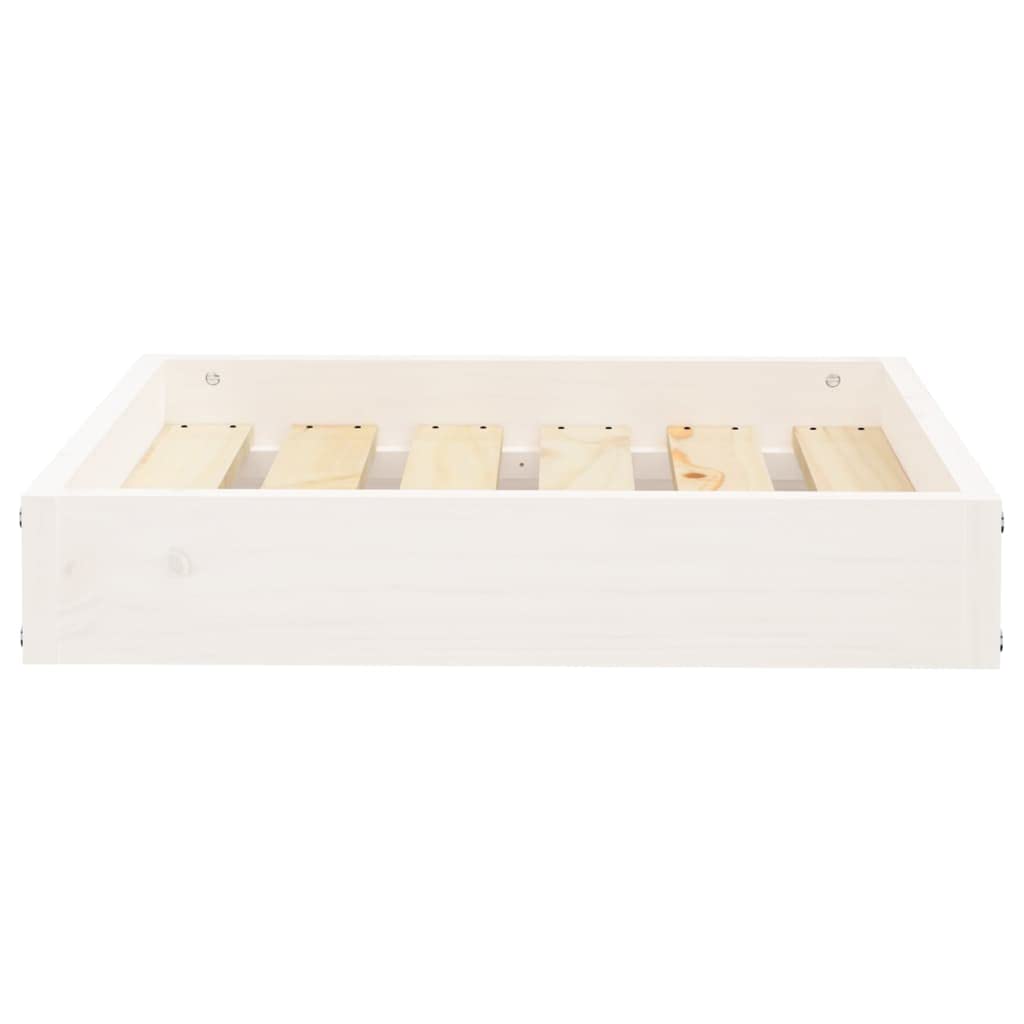 Legowisko dla psa, białe, 51,5 x 44 x 9 cm, z litego drewna sosnowego, na sofę dla psa, komfort, prostokątne, miejsce odpoczynku w salonie, sypialni