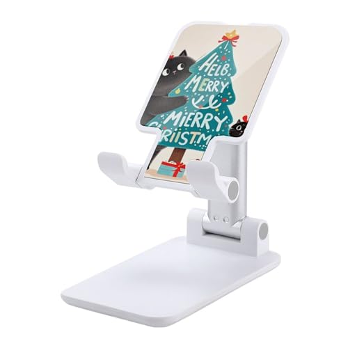 Support de téléphone réglable chat noir : fixez votre écran sur le bureau