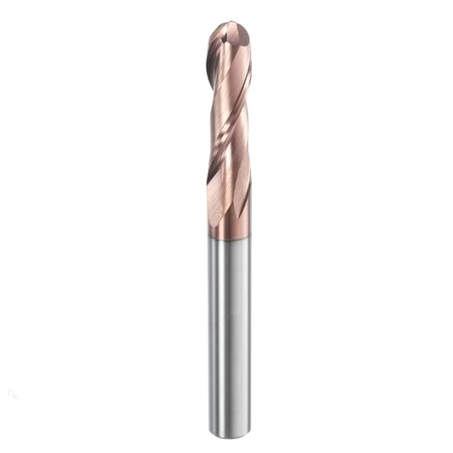 Image of HARFINGTON Ball Nose End Mill 2 Flute 5 /16 inch Diameter 5 /16 inch Shank Tungsten Carbide Uncoated Spiral CNC Router Bits 1-1 /8 inch Cutting Length Single End Ball for Carving Engraving Grinding