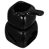 Hautement : construit à partir de matériaux, ce creuset est conçu pour durer et résister à une utilisation fréquente, tasse à fondue en céramique multifonctionnelle, brûleur d'aromathérapie brûleur suspendu