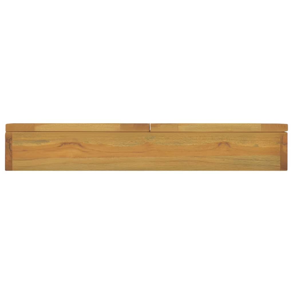 Armoire à Miroir en Bois de Teck Massif 60x10x40 cm Meuble de Rangement Mural avec Compartiments et tiroirs pour Chambre Salon Bureau Cuisine