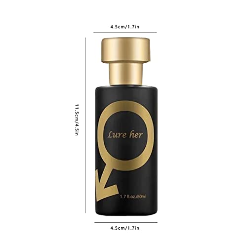 Golden Lure Perfume, Lure Her Perfume For Men, For Men Attract Women, Romantic Glitter Perfume Gift（50Ml） (Black) #TOP5