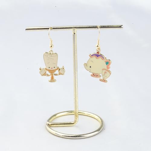 CENWA Beauty Movie Inspired Jewelry Cartoon Animal Earrings Gift for Movie Fan4