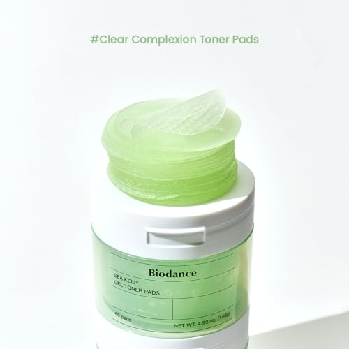 Biodance-Sea-Kelp-Gel-Toner-Pads-Calming-Soothing-for-Sensitive-Skin-Oil-Sebum-Control-Blemish-Care-Gentle-Exfoliating-Korean-Toner-Pads-493-floz140g60Pads