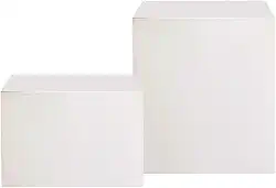 Kit 2 Cubos Expositor Para Lojas Tablado Vitrine Base Para fotos MDF Branco