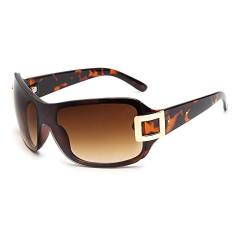 JM Gafas de Sol Envolvente de Gran Tamaño UV400 Tortuga/Marrón Cover