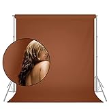 LimoStudio 10 x 12 feet Brown Backdrop, Seamless Chocolate Color Background Muslin Screen for...