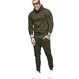 RYTEJFES Herren Trainingsanzug Jogginganzug Sportanzug Jogging Anzug Hoodie-Sporthose Jogging-Anzug Trainings-Anzug Jogging-Hose Kapuzenpullover mit Reißverschluss + Sporthose Tracksuit Set