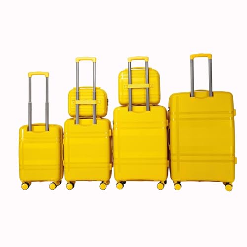 6-Piece Expandable Hard Shell Luggage Set with 360° Rotating Wheels - Lightweight Travel Luggage with Password Lock - Unisex Carry-On Suitcase Set4