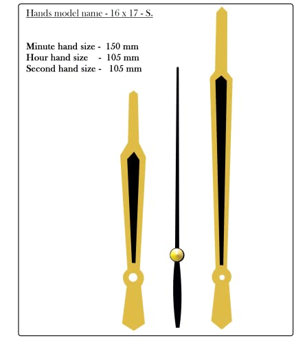 Image of KEDAR Ajanta Quartz Ortime Sweep & Silent Movement Machine for Wall Clock with Fancy Needles (Made in India)-S004