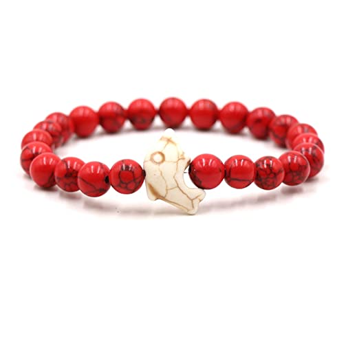 Bracelet perles de lave 8mm authentiques et finitions dauphin élégant