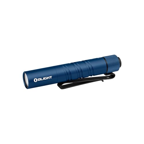 OLIGHT I3T 2 EOS Pocket EDC Flashlight, 200 Lumens Compact Bright Handheld Flash Lights, Dual-Output Tail Switch with AAA Battery and Two-Way Pocket Clip for Camping and Hiking (Midnight Blue)