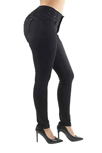 Plus/Junior Size Butt Lift, Levanta Cola, High Waist, Stretch Skinny Jeans4