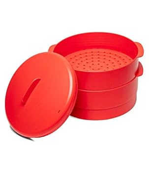 Tupperware Plastic Steamer (Red)
