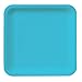 Creative Converting Touch of Color 18 Count Square Paper Dinner Plates, Bermuda Blue