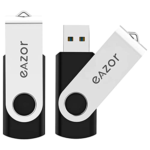 EAZOR 128G USB Stick 128GB External Hard Drive USB Memory Storage 2 Pack Black Drive Flash Drive(2...