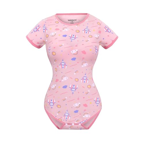 Enterizo de fresa Landofgenie ropa de mujer de manga corta cómoda 6