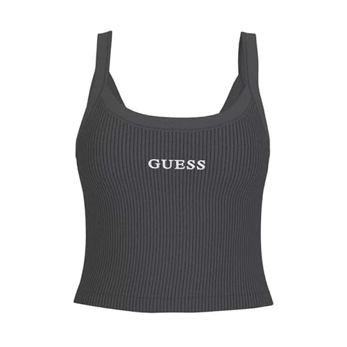 GUESS ES26GU57 V6GP16K3180 Women's Tank Top Star Rib Tank Black, Black, L