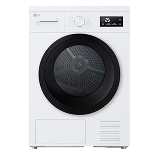 LG RNA1008NWK Asciugatrice Pompa di Calore 8 kg, Classe D, Asciugatura Delicata a Bassa Temperatura con Sensore, Serie A1, 8 Programmi, Cestello in Acciaio Galvanizzato, Bianco