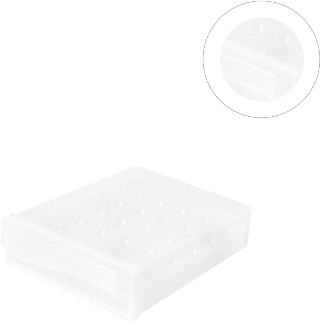 Housoutil 1pc Household Egg Container Transparent Plastic Box for Refrigerator Style Design Holds up to Eggs Durable Stable Kitchen Storage