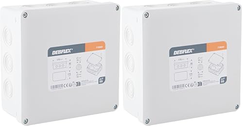 Boîte dérivation étanche IP55 DEBFLEX grise 170x170x80mm pour raccordement en saillie