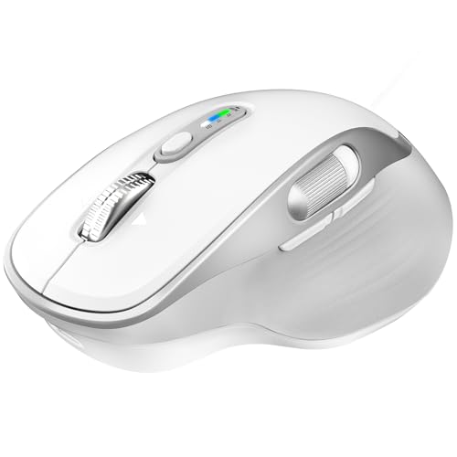 Ratón inalámbrico recargable Bluetooth con desplazamiento inteligente y botones programables