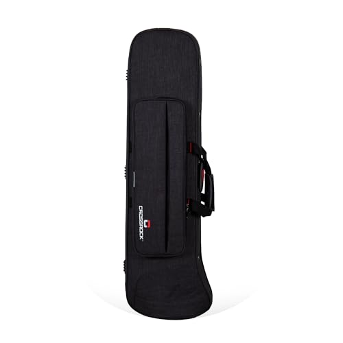 Crossrock Woodwind Case fits Tenor Trombone (F-Trigger or Straight)- Lightweight Foam Case with Removable Shoulder Straps, Storage Compartment & External Pocket-Black (CRP200TBBK)