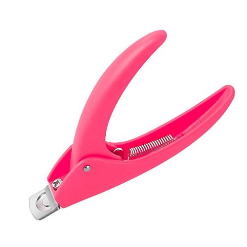 Preisvergleich Produktbild Winkey Professioneller Nagelknipser Falscher Nagelschneider Gefälschte Nagelknipser Nagelspitzentrimmer Gerades Maniküre-Werkzeug (Pink)