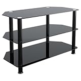 AVF Transitional Steel and Glass TV Stand for up to 42