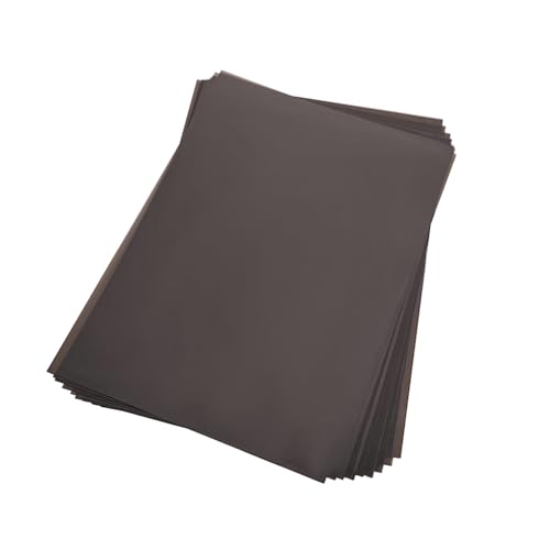 Image of A4 PVC Flexible Plastic Sheets, 10Pcs 0.3mm Thick A4 Size, Transparent DIY Crafts Film (Brown)