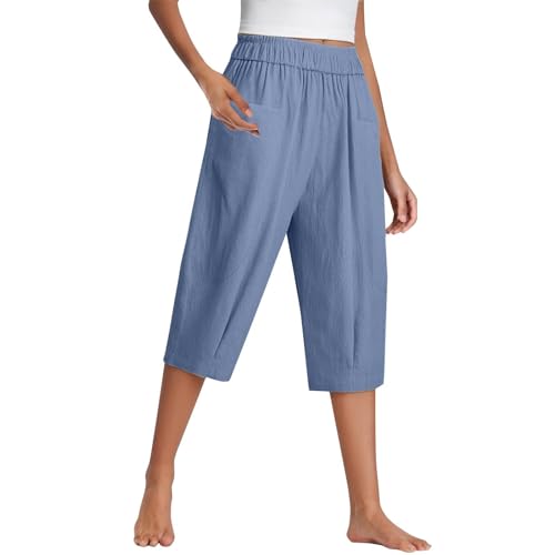 Pantalon en lin femme léger idéal pour vos vacances à la plage et soirées d'été