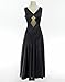 daizbella 1930s Cocktail Dress Vintage Women's Evening Dress Gown with a Cape