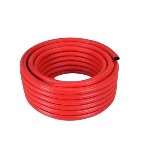 flexiable rubber Red Self Rescue Tray Water Hose Garden Irrigation Watering Antifreeze Plastic Fire-Protection Pipe Rubber Tube 19mm drain elastic (Size : 5meter)