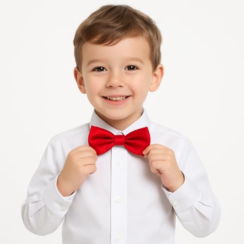 Image of Kids Pre-tied Bow Tie for Boys, Formal & Casual Adjustable Bowtie Age 3-13 Years