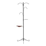 Gray Bunny GB-6888 Premium Yard Tree Metal Stand- Bird Feeding Station Kit/Hanging Garden System, 79”(200 cm) Tall, Black, Wind Chime/Lantern Hanger/Planter Stand/Bird Bath/Wild Bird Feeder