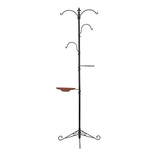 Gray Bunny GB-6888 Premium Yard Tree Metal Stand- Bird Feeding Station Kit/Hanging Garden System, 79