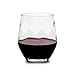 Üllo Aer Crystal Stemless Wine Glasses with Aerating Swirl Design for Enhanced Flavor, Clear, Set of 4
