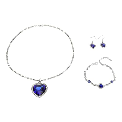 Bracelet Coeur d'amour élégant et boucles d'oreilles pour femmes actives