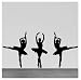 Adesivi murali DIY 3 decalcomania della parete del ballerino di balletto per il soggiorno murale in vinile per la stanza dei bambini della scuola materna Art Poster 42x86cm