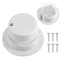 PEUTIER RV Roof Vent Cover, RV Roof Sewer Vent Covers Cap Replacement RV Plumbing Vent Cap with Round Hollow Net & Screws for RV Trailer Camper Motorhome, Fits 1 to 2 3/8 Inch Pipe (White)