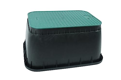 Wacredo Ventilbox XL 14 Ventilkasten rechteckig mit Deckel Bewässerung 490 x 660 x 325mm Hydrantenschutzgehäuse | Verteilerkasten für bis zu 10 Magnetventile | Bewässerungsanlage