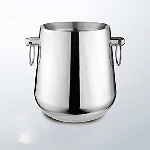 TEMKIN Contenedor de Cubitos de Hielo de Acero Inoxidable, Cubo de Hielo de Doble Pared, Adecuado para Hotel Familiar, Bar, Fiesta, champán, Cubo de Cerveza TEMKIN Contenedor de Cubitos de Hielo de Acero Inoxidable, Cubo de Hielo de Doble Pared, Adecuado para Hotel Familiar, Bar, Fiesta, champán, Cubo de Cerveza
