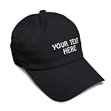 Soft Baseball Cap Custom Hat Personalized Text Cotton Dad Hats for Men & Women Buckle Closure Black