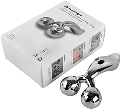 HEXAHOME 3D Manual Powered Face Body Roller Massager, 3D Roller Face Massager Y-Shape Face Lift Tool Firming Beauty Massage Body Face Massager - Silver -pack of -1 4 317CEdRGQRL