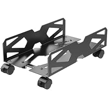 Adjustable Computer Tower Stand, Ventilated PC Tower Stand with 4 Caster Wheels,Mobile Under Desk CPU Holder, PC Cart, Computer Riser for Most Gamers and Students