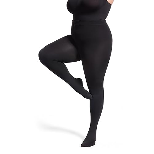 Image of Frola Plus Size Fleece Lined Tights Women Winter Warm Thermal Tights, 11+ Colors High Waisted Opaque Pantyhose