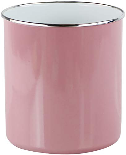 Reston Lloyd Large Enamel-on-Steel Utensil Jar/Holder, Pink